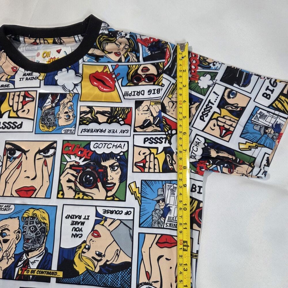 Oh Snap! Drill Clothing Co. T-Shirt Men's Medium Comic Pop Art All Over Print - Picture 6 of 8